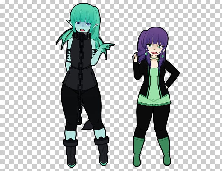 Green Black Hair Costume Cartoon PNG, Clipart, Anime, Black, Black Hair, Cartoon, Character Free PNG Download
