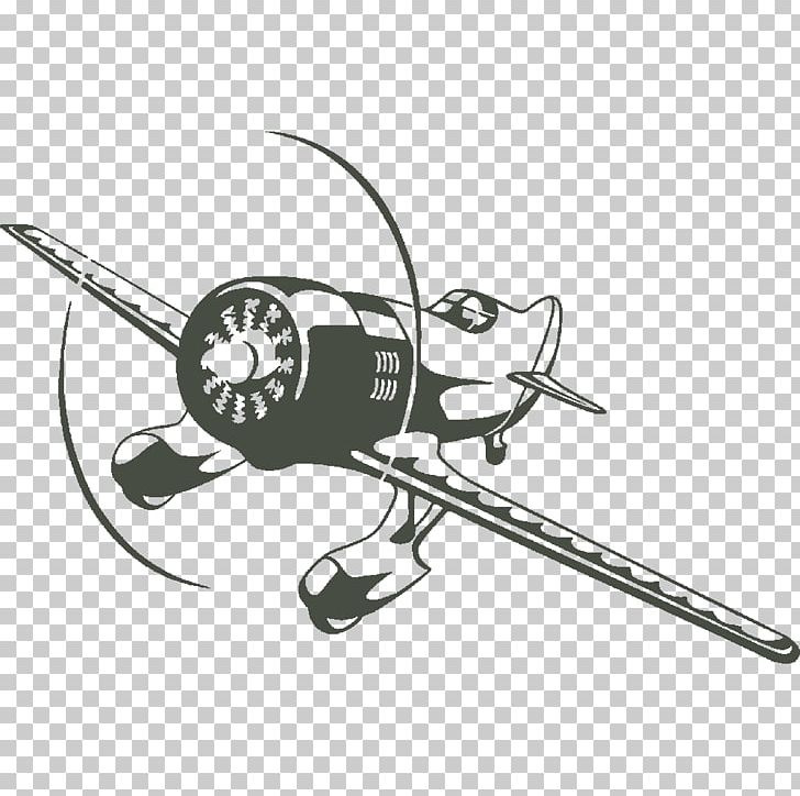 Airplane Vintage Aircraft Sticker PNG, Clipart, Aircraft, Airplane, Angle, Black And White, Helicopter Rotor Free PNG Download