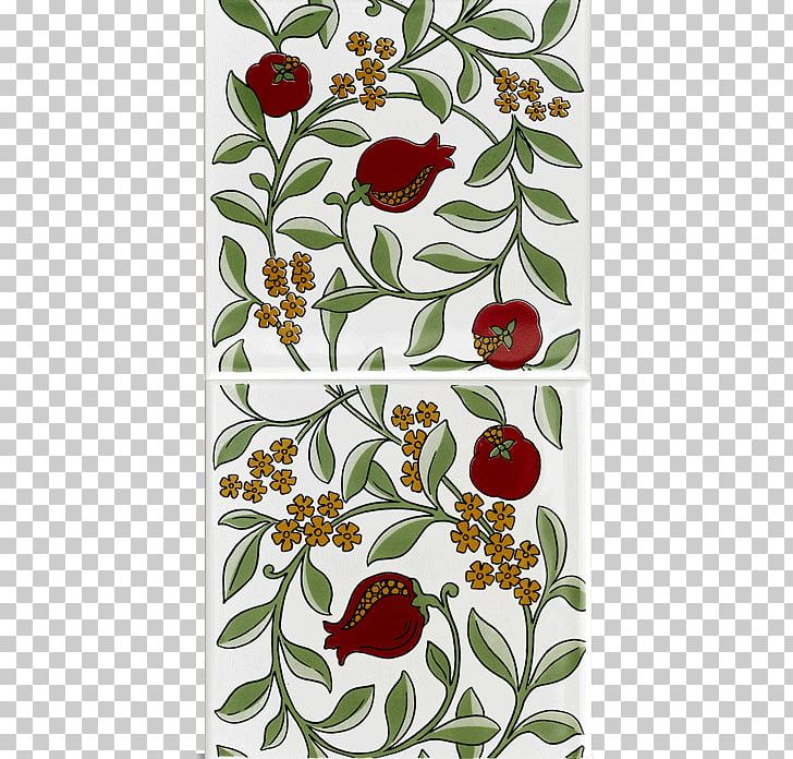 British Ceramic Tile Pomegranate Tile Art Floral Design PNG, Clipart, Art, Art Nouveau, British Ceramic Tile, Ceramic, Cut Flowers Free PNG Download