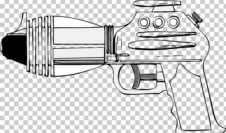 Firearm Coloring Book Raygun Toy Weapon Drawing PNG, Clipart, Angle, Artwork, Automotive Design, Black, Black And White Free PNG Download