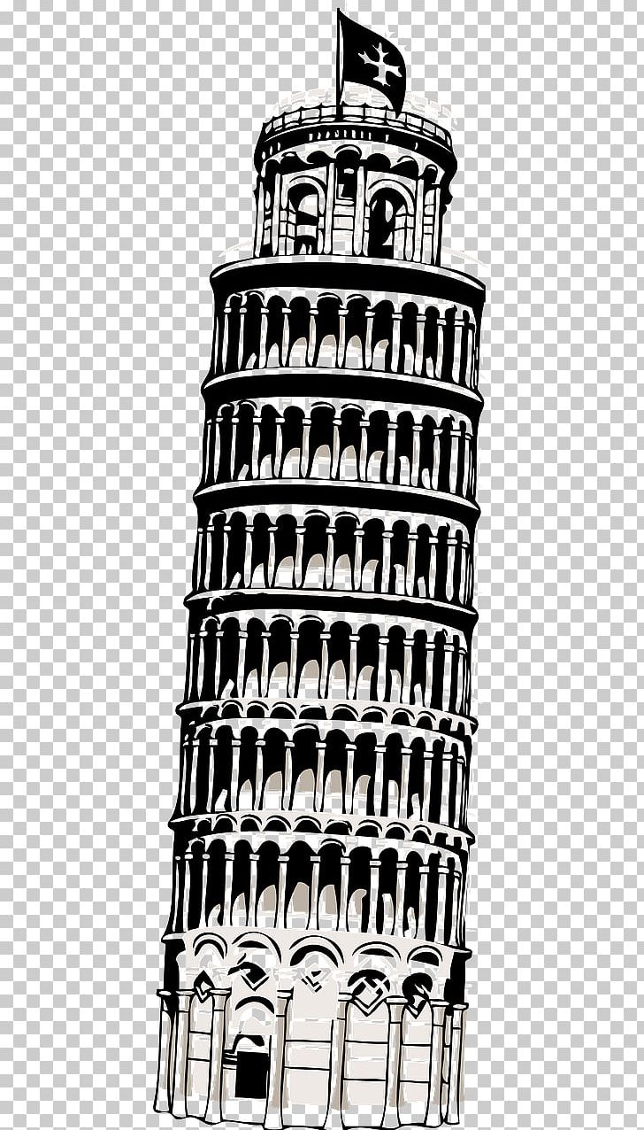 Leaning Tower Of Pisa Eiffel Tower PNG, Clipart, Bell Tower, Black And White, Building, Classical Architecture, Clip Art Free PNG Download