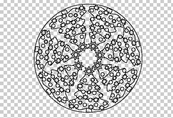 Mandala Christmas Tree Circle Advent PNG, Clipart, Advent, Area, Autumn, Black And White, Christmas Free PNG Download
