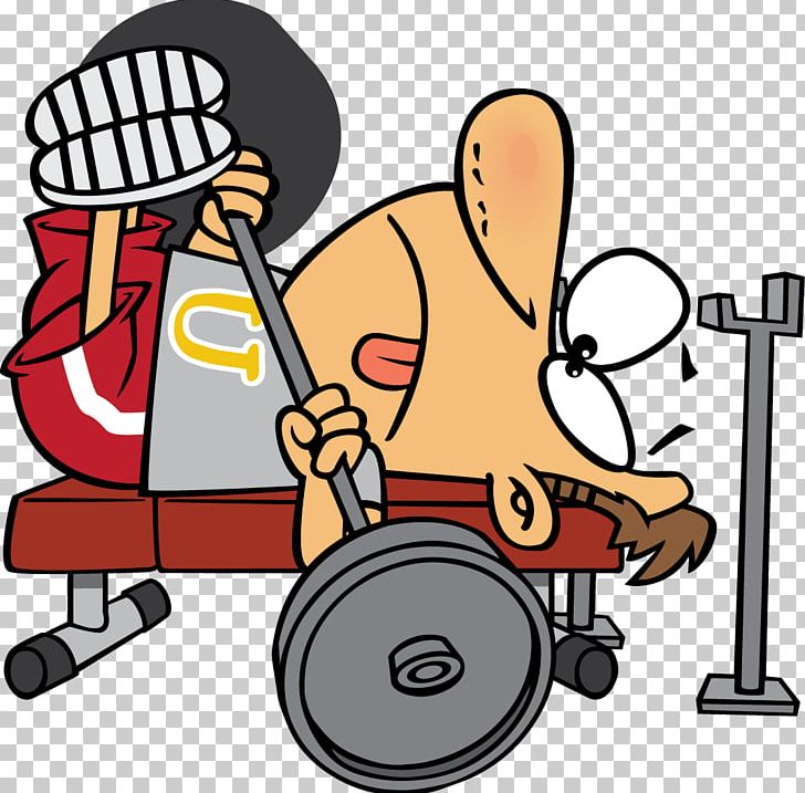 Fitness Centre Bench Press Weight Training PNG, Clipart, Area, Artwork, Bench, Bench Press, Cartoon Free PNG Download