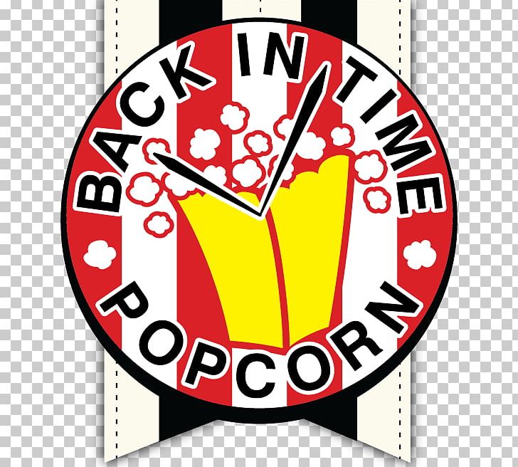 Back In Time Popcorn Logo Candy Gourmet PNG, Clipart, Area, Brand, Business, Candy, Clock Free PNG Download