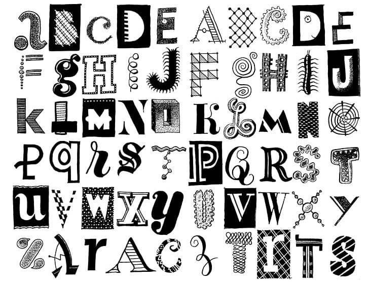 Lettering Alphabet Drawing PNG, Clipart, Alphabet, Art, Black And White, Brand, Cursive Free PNG Download