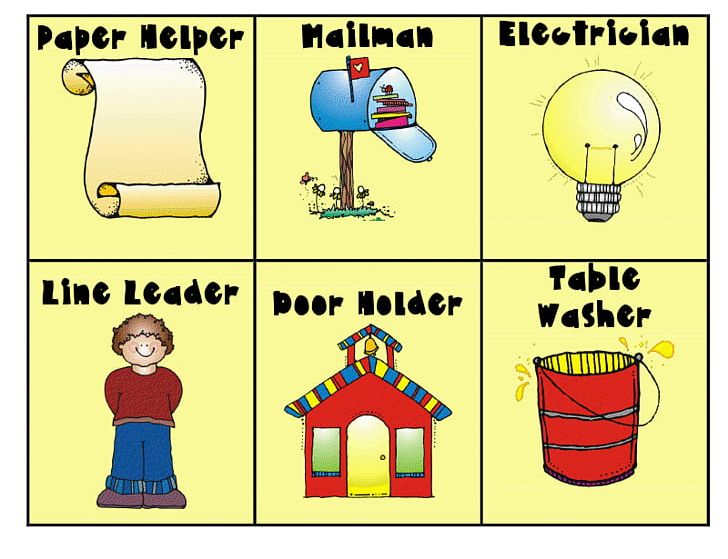 Classroom Job Student Png Clipart Area Chore Chart