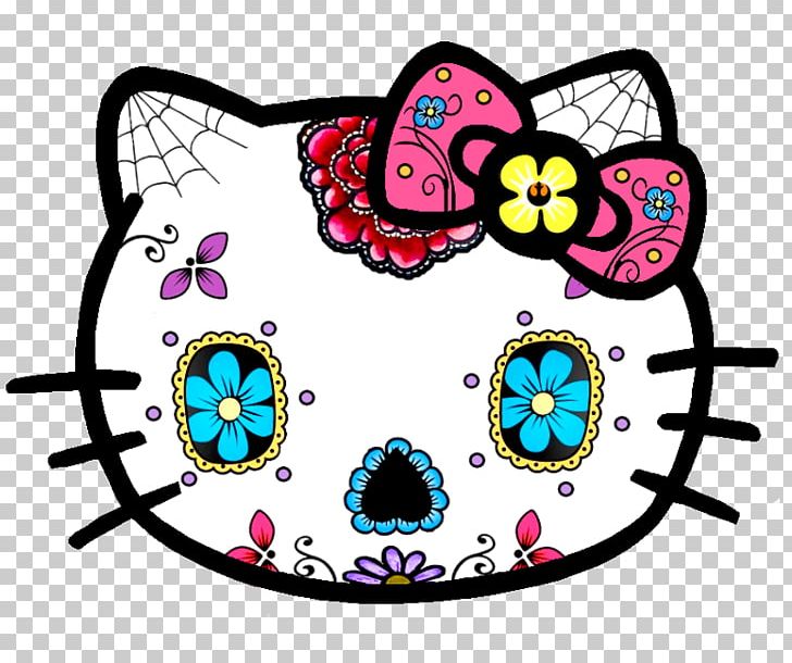 Calavera Hello Kitty Skull Day Of The Dead PNG, Clipart, Art, Artwork, Calavera, Day Of The Dead, Decal Free PNG Download