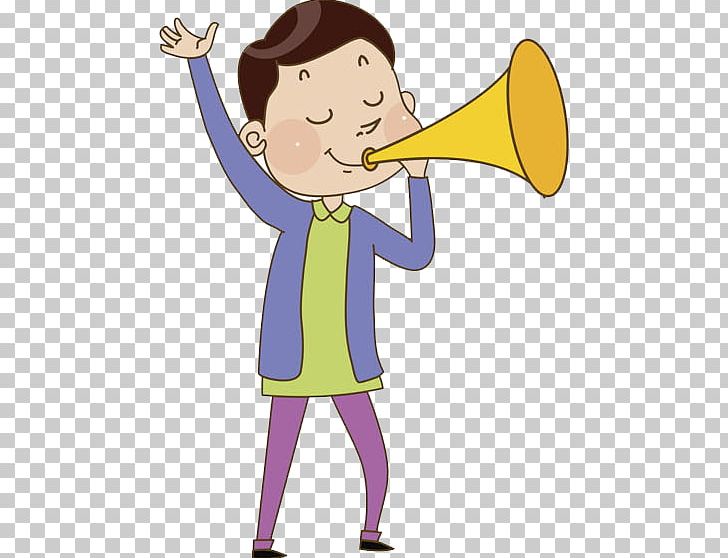 Boy Trumpet PNG, Clipart, Arm, Blue, Brass Instrument, Cartoon, Child Free PNG Download