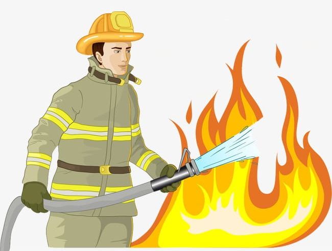 Firefighters Extinguishing PNG, Clipart, Cartoon, Character, Extinguisher, Extinguishing Clipart, Extinguishing Clipart Free PNG Download