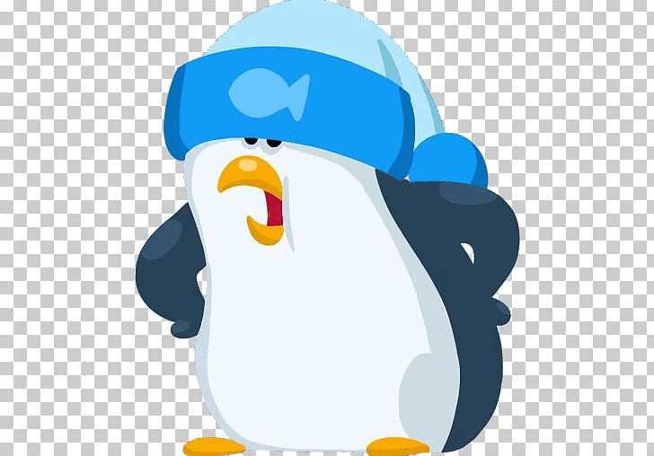 Penguin Telegram Sticker VKontakte PNG, Clipart, 2018, Animals, Beak, Bird, Blue Free PNG Download