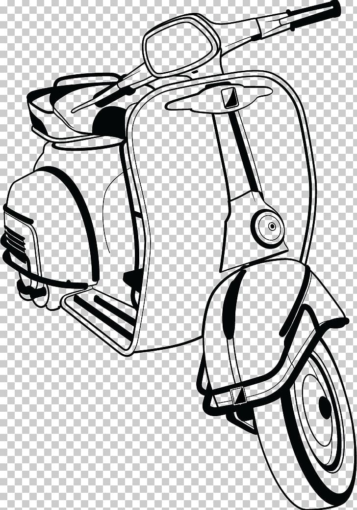 Vespa Piaggio Drawing Car PNG, Clipart, Art, Artwork, Automotive Design, Auto Part, Bicycle Free PNG Download