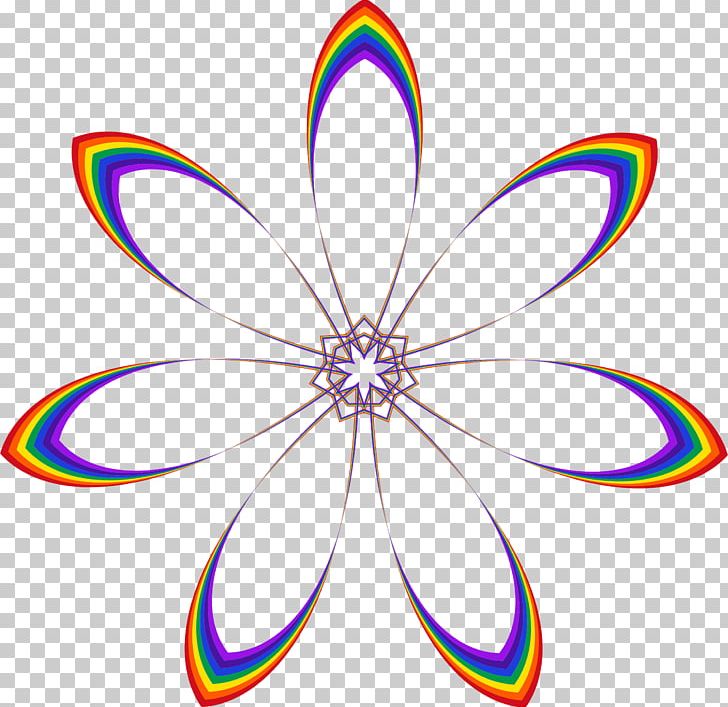 Petal Rainbow Rose Flower PNG, Clipart, Area, Circle, Color, Flower, Free Content Free PNG Download