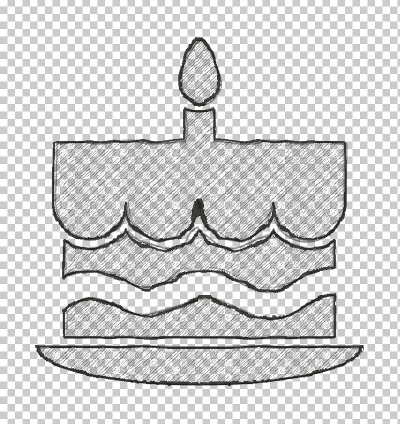 Icon Birthday Cake With One Burning Candle On Top Icon Supraicons Icon PNG, Clipart, Biology, Black, Black And White, Cake Icon, Headgear Free PNG Download