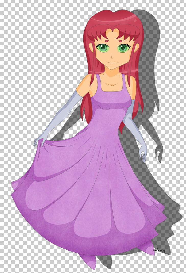 Starfire Raven Robin Prom Dress PNG, Clipart, Art, Clothing, Costume, Costume Design, Doll Free PNG Download