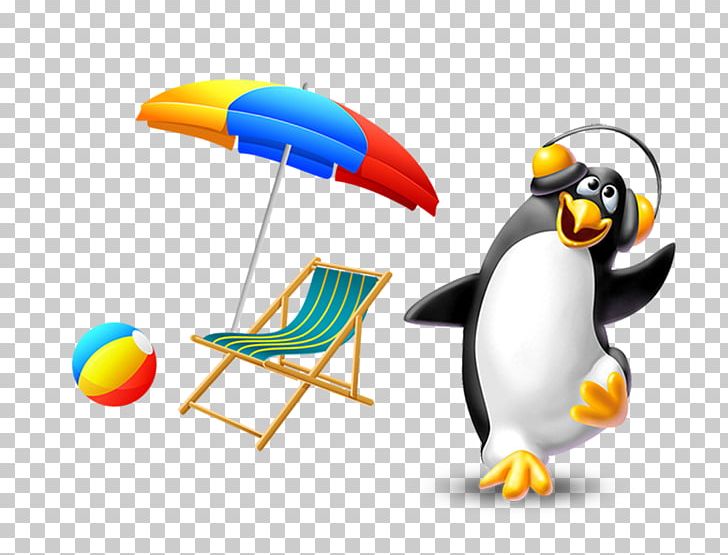 Penguin Sun Umbrella Material PNG, Clipart, Advertising Design, Animated Cartoon, Animation, Beak, Bird Free PNG Download