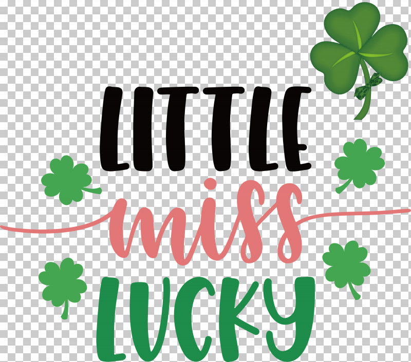 Little Miss Lucky Lucky Patricks Day PNG, Clipart, Biology, Flower, Leaf, Line, Logo Free PNG Download