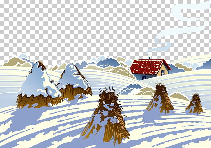 Snow Landscape Winter Illustration PNG, Clipart, Arctic, Art, Encapsulated Postscript, Euclidean Vector, Hand Free PNG Download