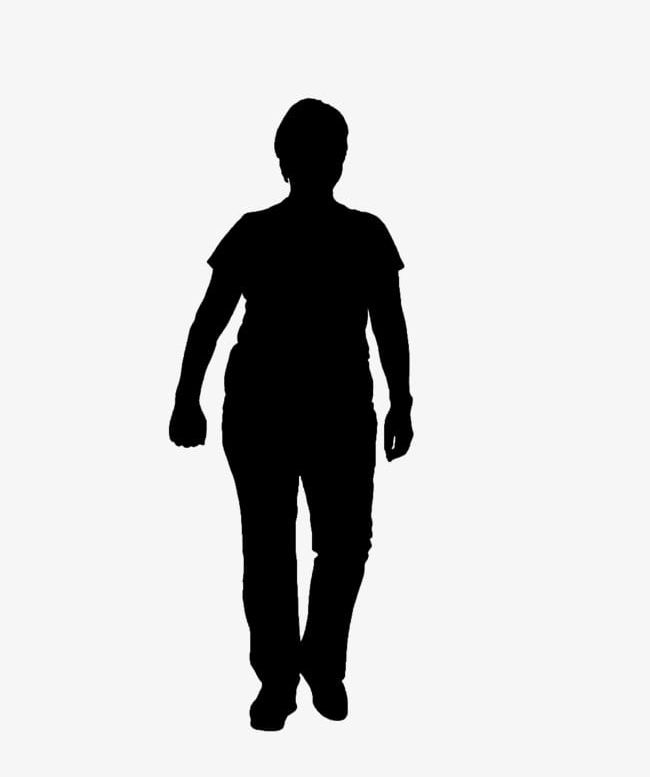 human silhouette walking png