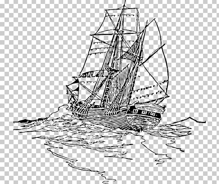 Sailing Ship Graphics Sailboat PNG, Clipart, Artwork, Baltimore Clipper, Barque, Black And White, Boat Free PNG Download