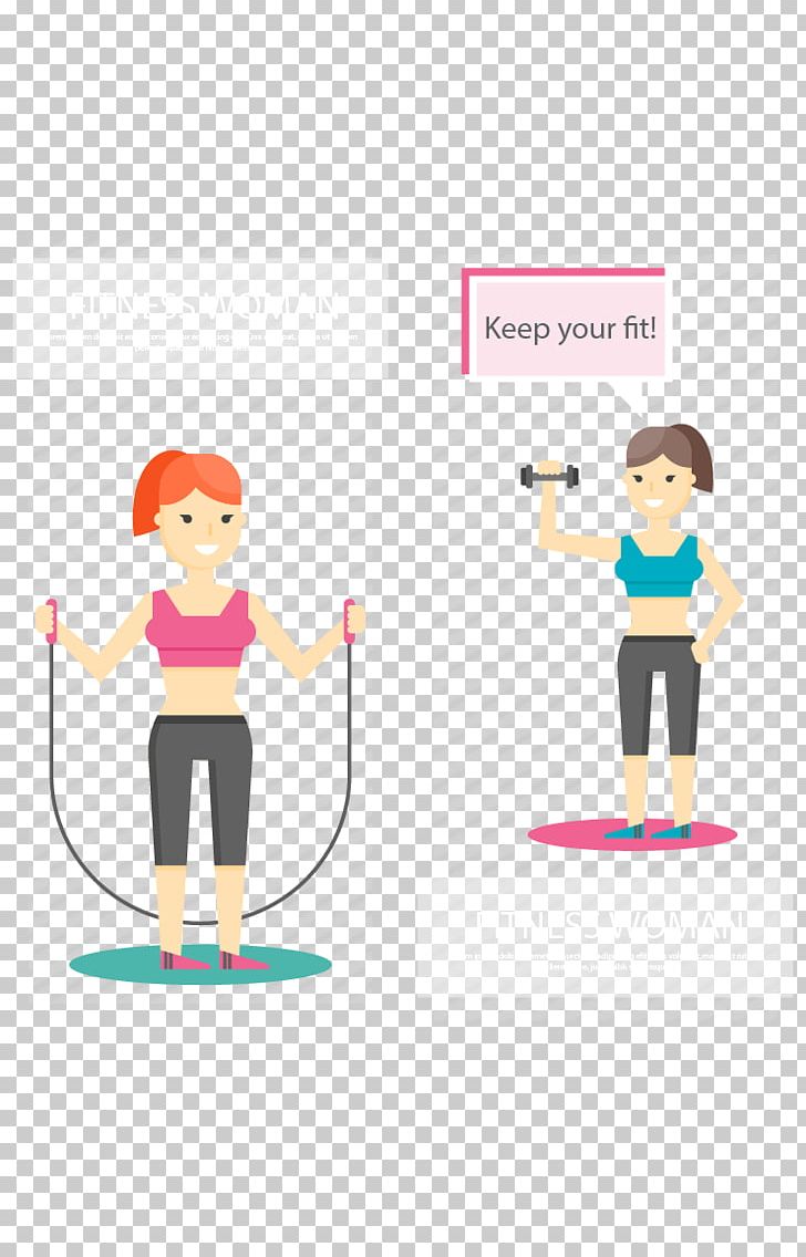 Physical Exercise Skipping Rope Illustration PNG, Clipart, Bodybuilding, Business Woman, Cartoon, Dumbbell, Fit Free PNG Download