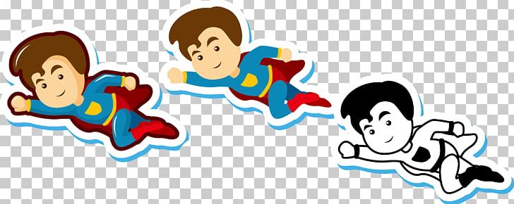 flying superwoman clipart