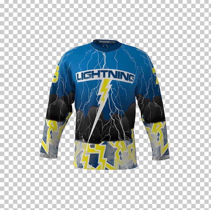 Hockey Jersey T-shirt Sublimation Ice Hockey PNG, Clipart, Basketball Uniform, Brand, Clothing, Dyesublimation Printer, Electric Blue Free PNG Download