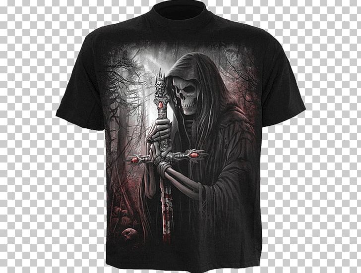 Long-sleeved T-shirt Hoodie Clothing PNG, Clipart, Black, Clothing, Concert Tshirt, Death, Fictional Character Free PNG Download