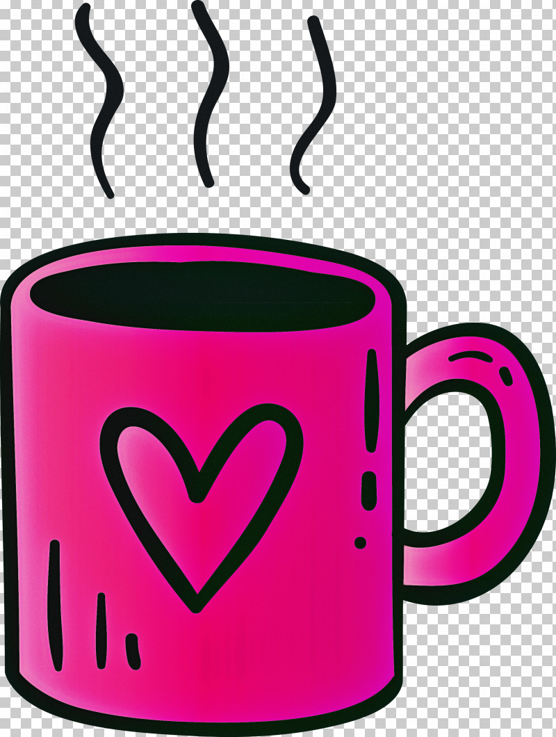 Valentines Day Mug Coffee Cup PNG, Clipart, Coffee Cup, Cup, Drinkware, Heart, Line Free PNG Download
