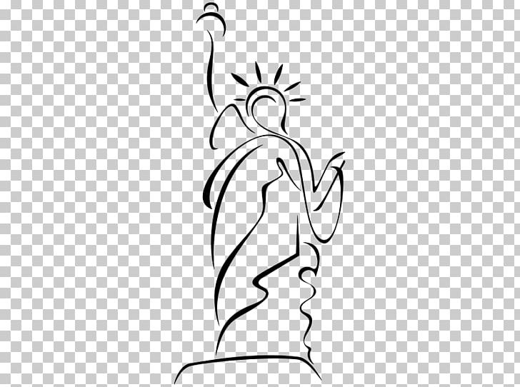 Statue Of Liberty Paris Drawing PNG, Clipart, Arm, Bird, Black, Branch, Cartoon Free PNG Download