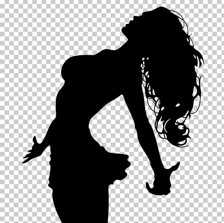 Silhouette Long Hair Woman PNG, Clipart, Animals, Art, Black, Black And White, Black Hair Free PNG Download