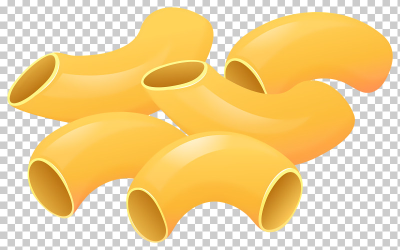 Yellow Rubber Tubes - Yellow Macaroni Pasta PNG