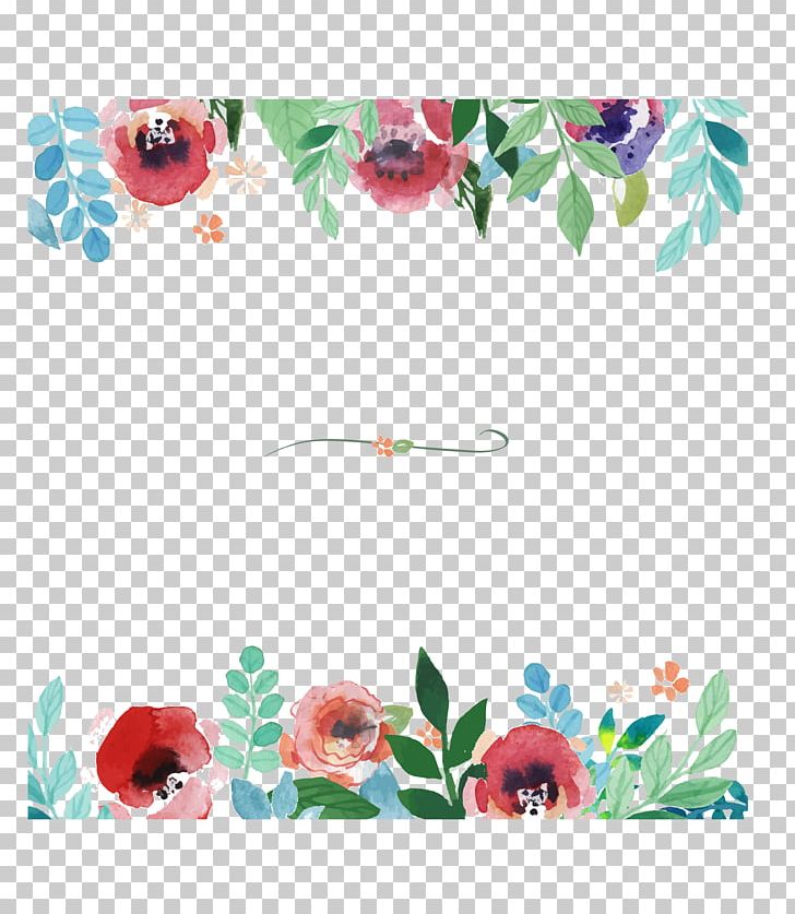Flower Watercolor Painting Pattern PNG, Clipart, Art, Background Vector, Border, Border Background, Border Frame Free PNG Download