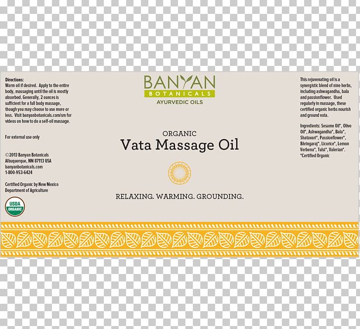 Massage Oil Dosha Kapha Vata PNG, Clipart, Abhyanga, Ayurveda, Banyan, Bliss, Brand Free PNG Download