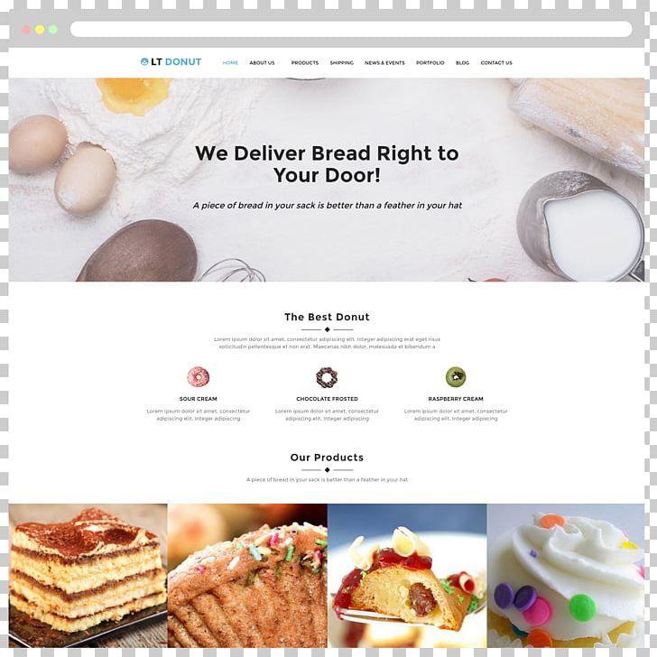 WordPress Donuts Theme Blog PNG, Clipart, Bakery, Baking, Blog, Blogger, Cakery Free PNG Download