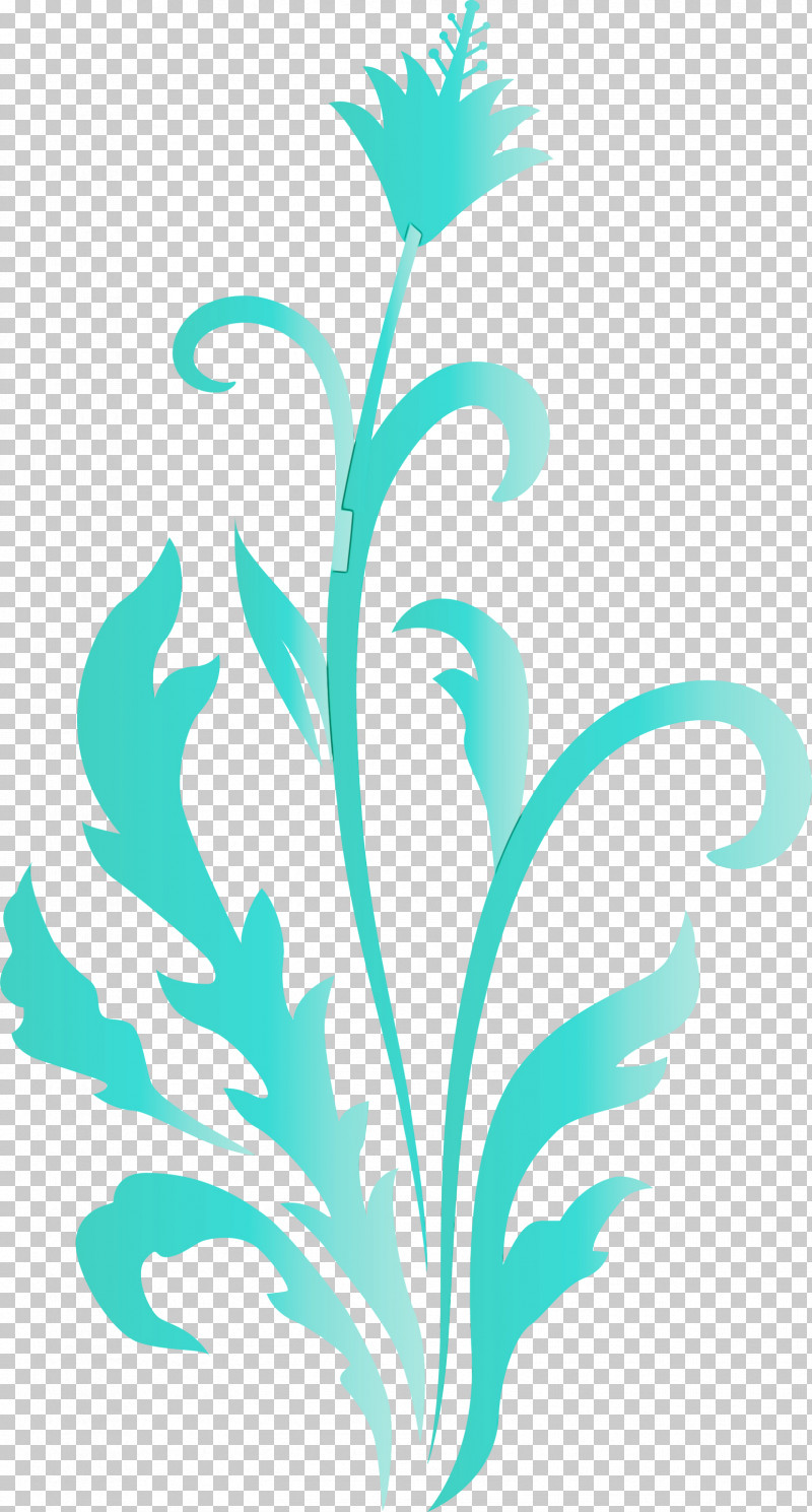 Leaf Turquoise Plant Flower Pedicel PNG, Clipart, Decor Frame, Flower, Leaf, Paint, Pedicel Free PNG Download