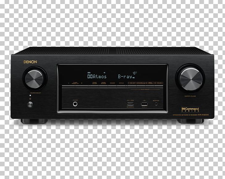 AV Receiver Denon AVR-X3100W Surround Sound 4K Resolution PNG, Clipart, 4k Resolution, Audio Equipment, Denon, Dolby Atmos, Electronic Device Free PNG Download