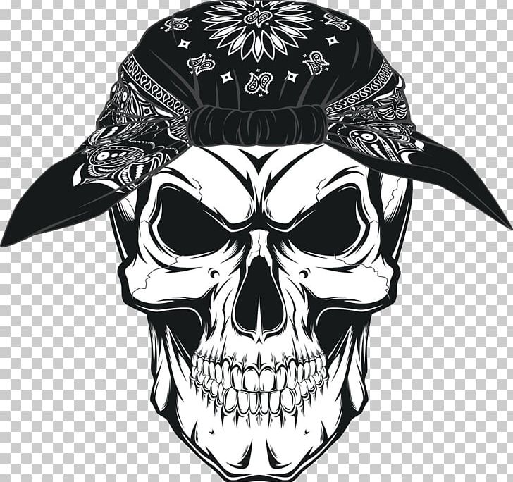 Kerchief Human Skull Symbolism Drawing Png Clipart Black