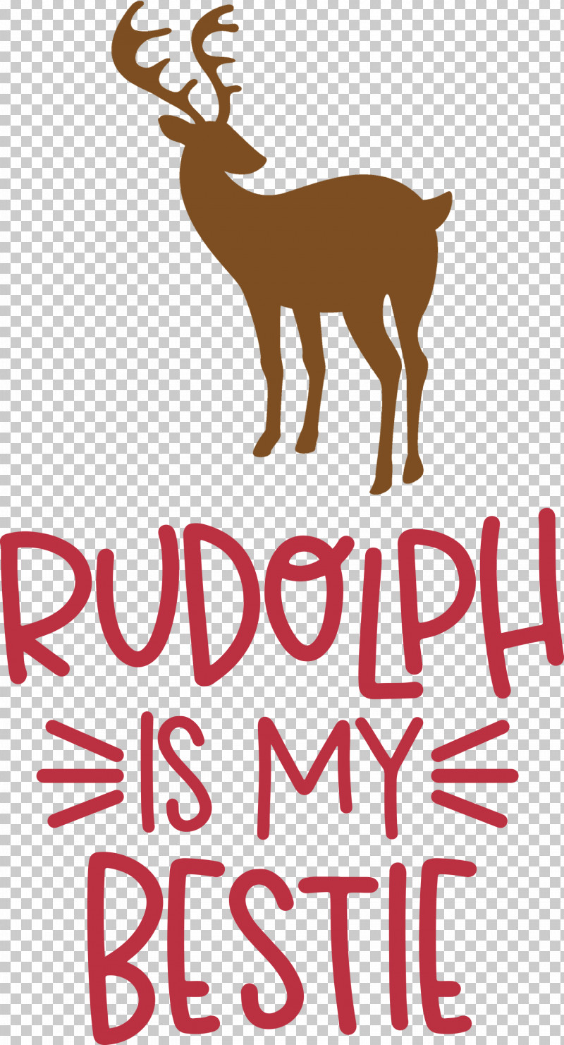 Rudolph Is My Bestie Rudolph Deer PNG, Clipart, Antler, Biology, Christmas, Deer, Dog Free PNG Download