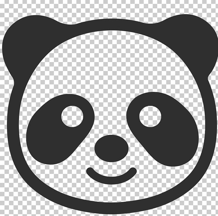 Giant Panda Emoji Android PNG, Clipart, Android, Bear, Black, Black And White, Circle Free PNG Download
