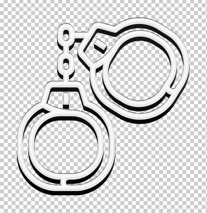 Handcuffs Icon Jail Icon Military Icon PNG, Clipart, Black And White, Chemical Symbol, Computer Hardware, Handcuffs Icon, Jail Icon Free PNG Download