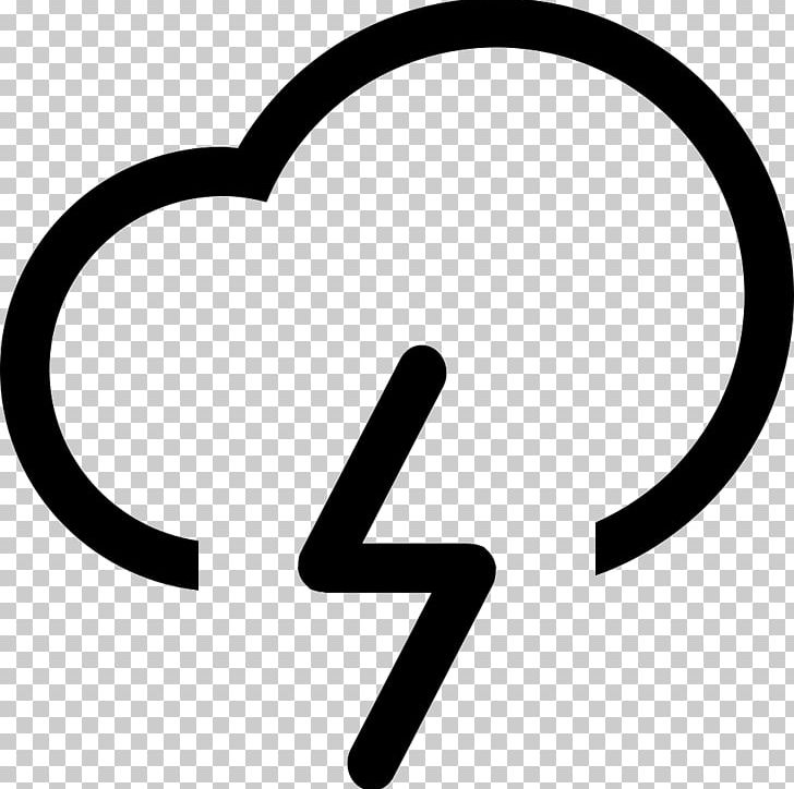 Thunderstorm Weather Symbol PNG, Clipart, Area, Black And White, Circle, Cloud, Computer Icons Free PNG Download