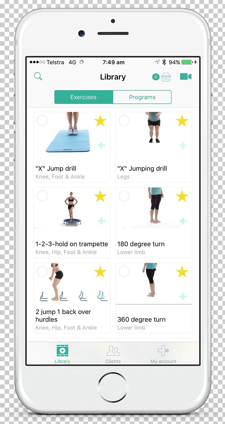 Smartphone Mobile App Patient Physical Therapy Exercise PNG, Clipart ...