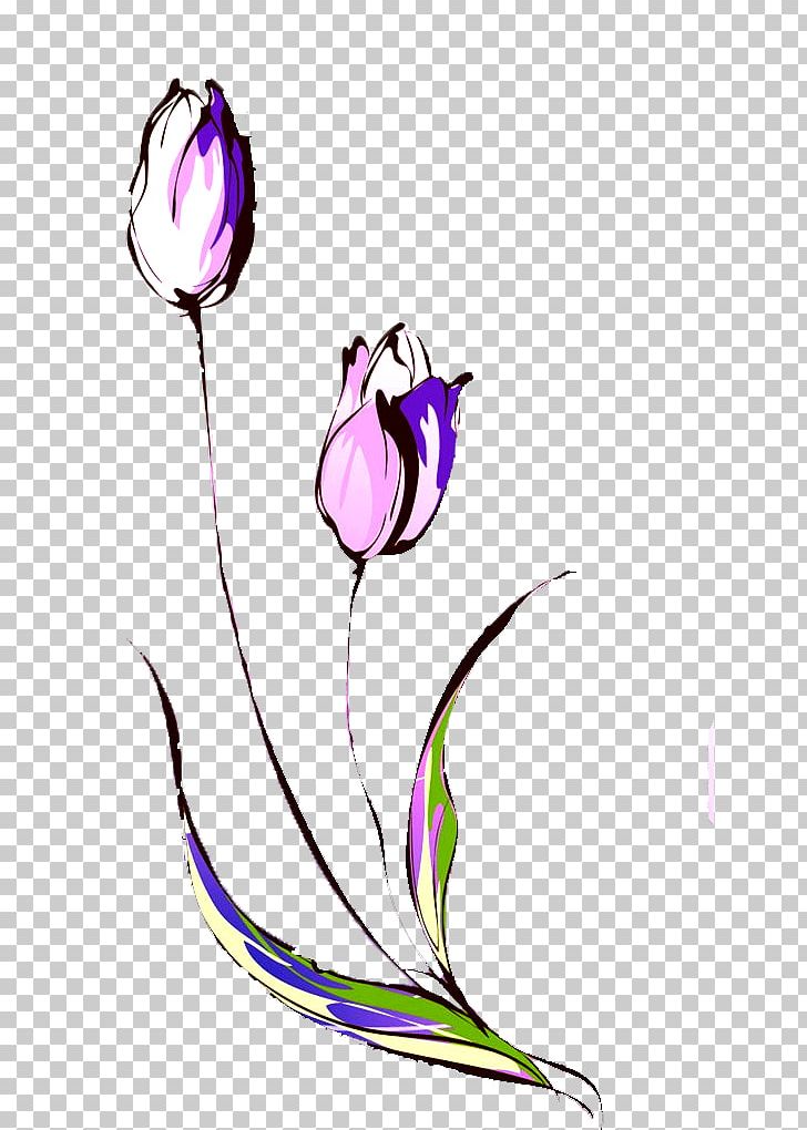 Tulip Drawing Flower Sticker PNG, Clipart, Flora, Floral Design, Flowering Plant, Flowers, Hand Drawn Free PNG Download