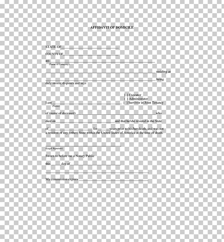 Document Affidavit Template Residency Notary PNG, Clipart, Affidavit, Angle, Area, Brand, Diagram Free PNG Download