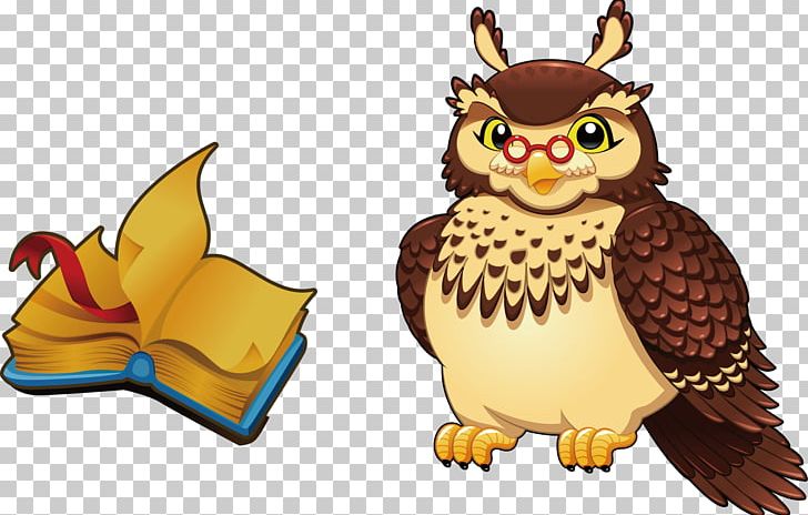 Owl Cartoon Animal Illustration PNG, Clipart, Animal, Bird, Bird Of Prey, Book, Books Vector Free PNG Download