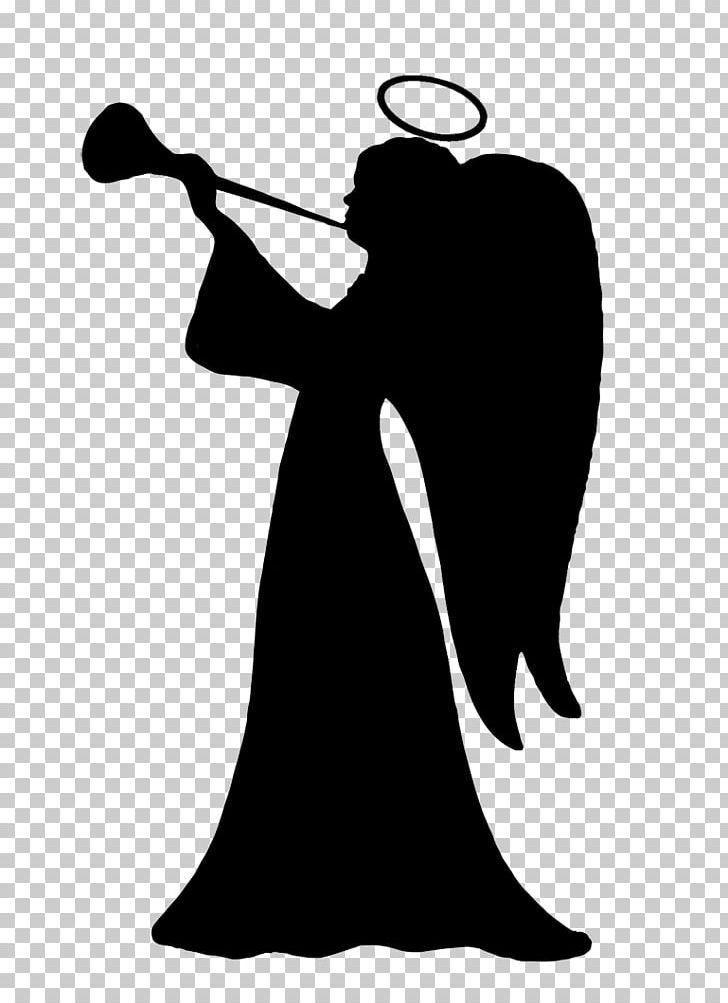 Silhouette Drawing Angel PNG, Clipart, Angel, Animals, Art, Black, Black And White Free PNG Download