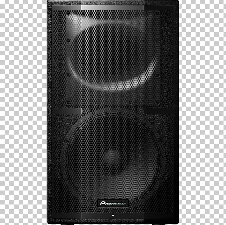 Powered Speakers Full-range Speaker Loudspeaker Public Address Systems Pioneer DJ PNG, Clipart, Audio, Audio Equipment, Bass Reflex, Black And White, Car Subwoofer Free PNG Download