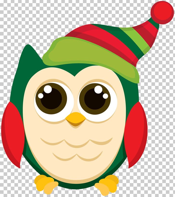 christmas owl with lights clip art