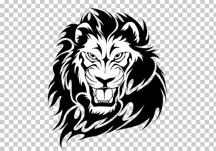 Lion Tattoo Artist Flash PNG, Clipart, Animals, Art, Big Cats, Black, Black And White Free PNG Download