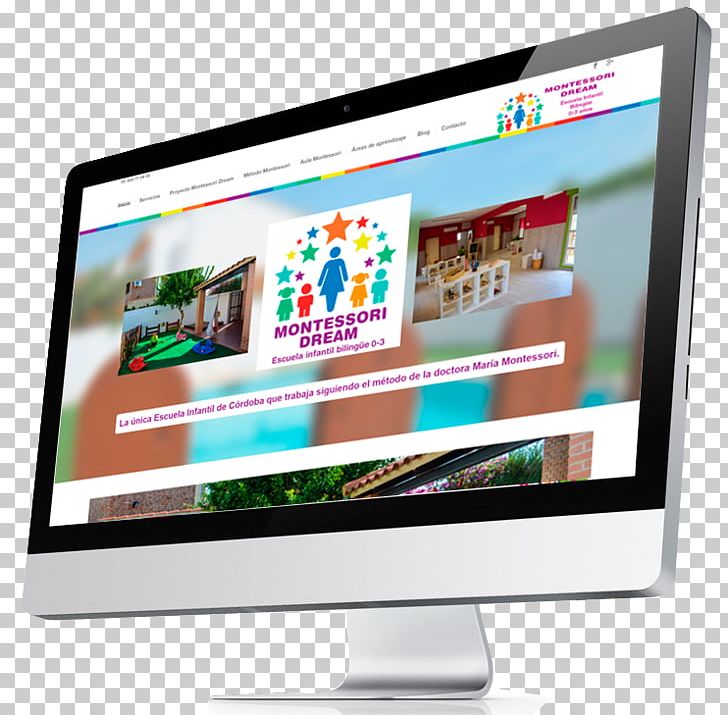 Escuela Infantil Montessori Dream Industrial Design Graphic Design Web Design PNG, Clipart, Art, Brand, Computer Monitor, Computer Monitors, Display Advertising Free PNG Download